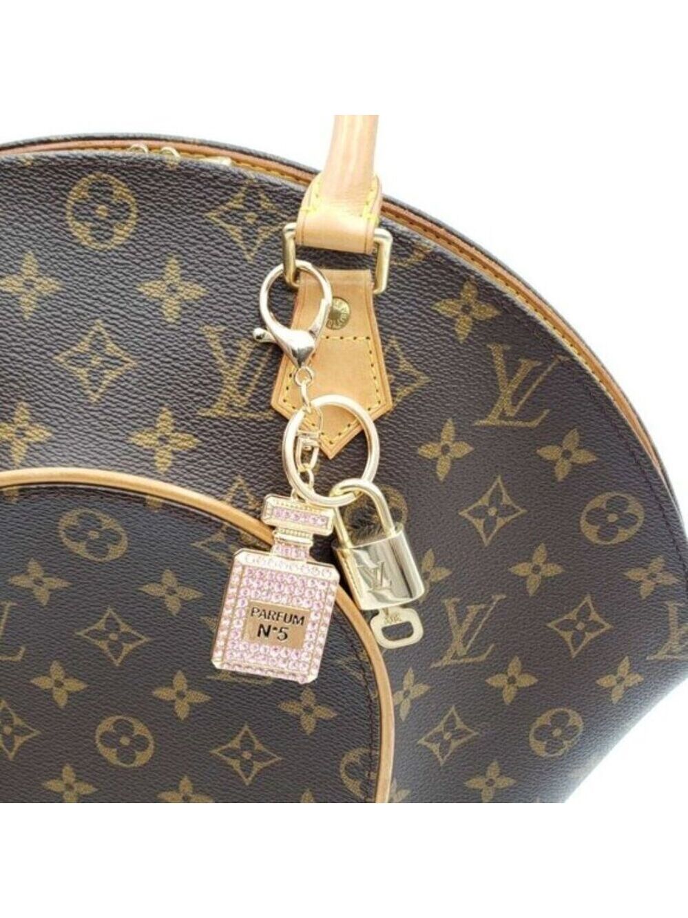 Authentic Louis Vuitton Lock & Key with unbranded Bagcharm, Keycharm, Keychain - Picture 3 of 9